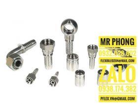 Đầu nối inox hệ Din bấm ống thủy lực