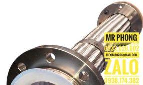 Ống mềm lót PTFE dẫn hóa chất nối mặt bích